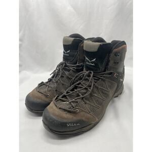 Salewa Men's Mountain Trainer Lite Mid GTX Hiking Shoe, Black, US 10.5